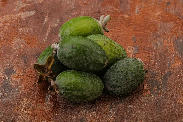 Fruta Tropical Verde Dulce Orgánica Feijoa — Foto de Stock