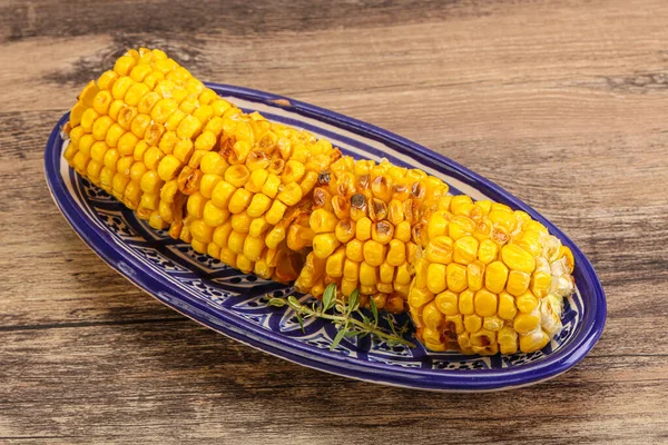 Grilled Hot Corn Oil Salt — Stock Photo, Image