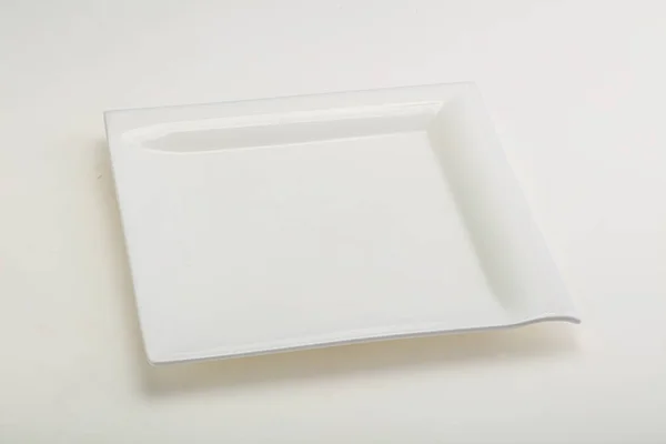 Placa Blanca Proclean Para Servir Aislada — Foto de Stock