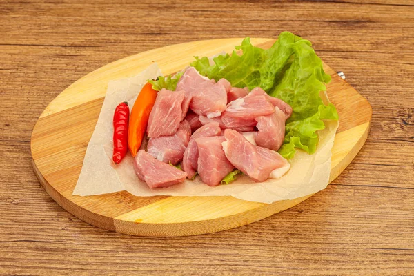 生の豚肉料理の準備 — ストック写真