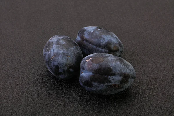 Tas Prunes Sucrées Savoureuses Mûres — Photo