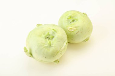 Vejetaryen mutfağı. Çiğ kohlrabi lahanası.