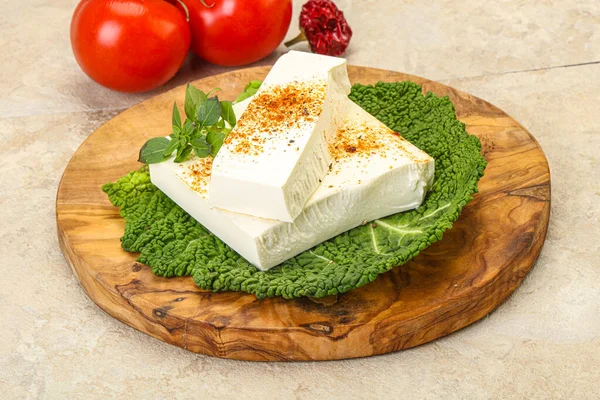 Queso Blando Griego Feta Para Ensalada —  Fotos de Stock