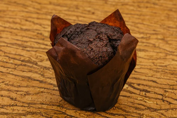 Smaklig Söt Choklad Muffin Snack Bageri — Stockfoto