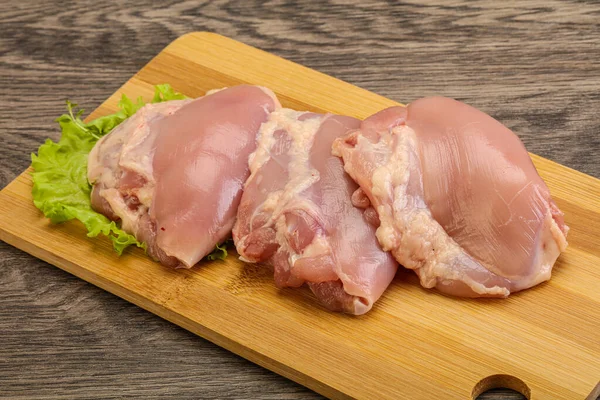 Сырая Курица Костей Кожи Ноги Приготовления Пищи — стоковое фото