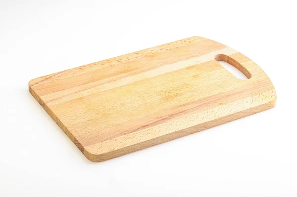Dřevěná Deska Pro Kuchyně Izolované Pozadí — Stock fotografie