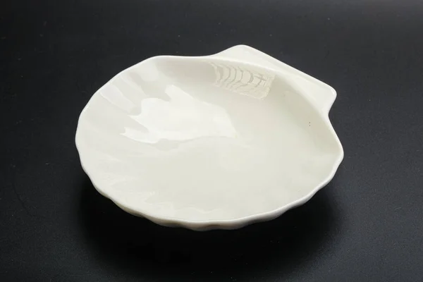 White Proclean Bowl Serving Black — Stock Photo, Image