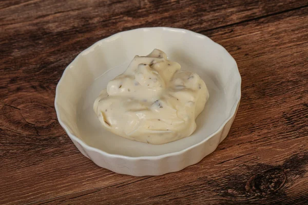 Caesar Cream Sauce Parmesan Cheese Herbs — Stock Photo, Image