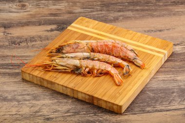 Lezzetli büyük Langoustine deniz ürünleri.