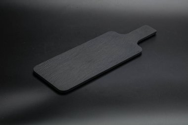 Mutfak için siyah taş bir tabak.