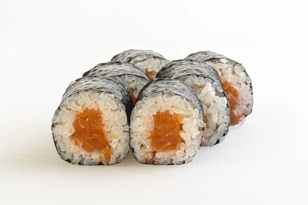 Japanese Tradtional Roll Salmon Nori Rice — Stock Photo, Image