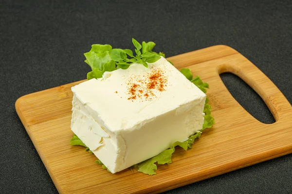 Görög Hagyományos Lágy Feta Tejsajt — Stock Fotó