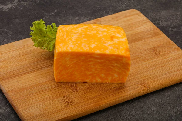 Milchprodukte Marmor Käse Ziegel Über Bord — Stockfoto