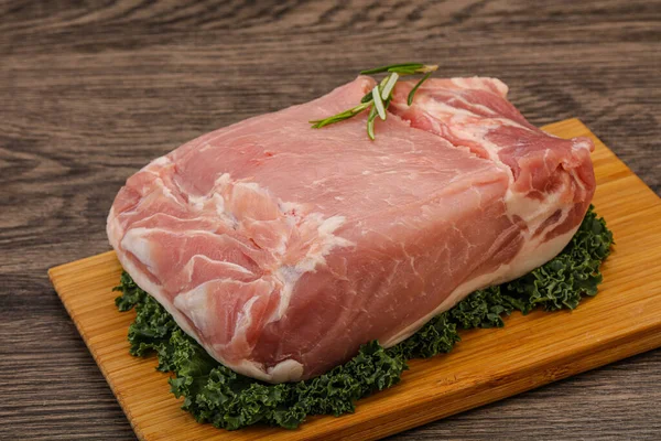 Raw Pork Meat Piece Cooking — Stock Photo, Image