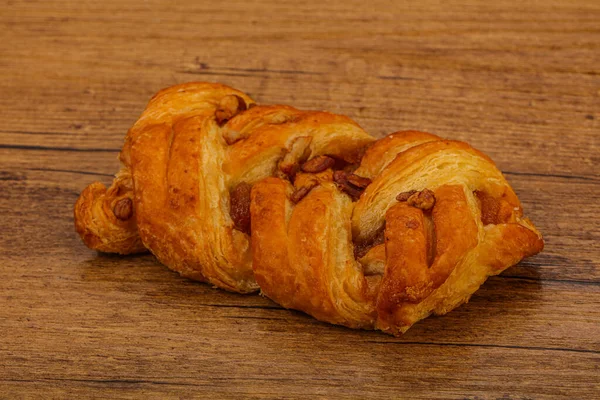 Pecan Nut Sweet Pie Dessert Bakery — Stock Photo, Image