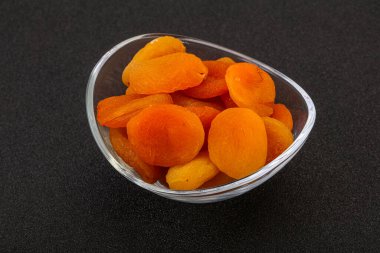 Tatlı, sarı, kurutulmuş kayısı yığını