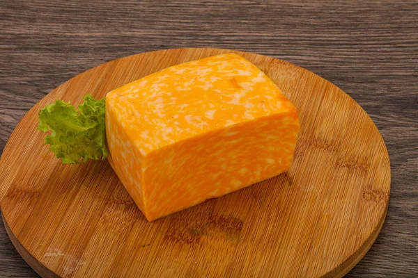 Milchprodukte Marmor Käse Ziegel Über Bord — Stockfoto