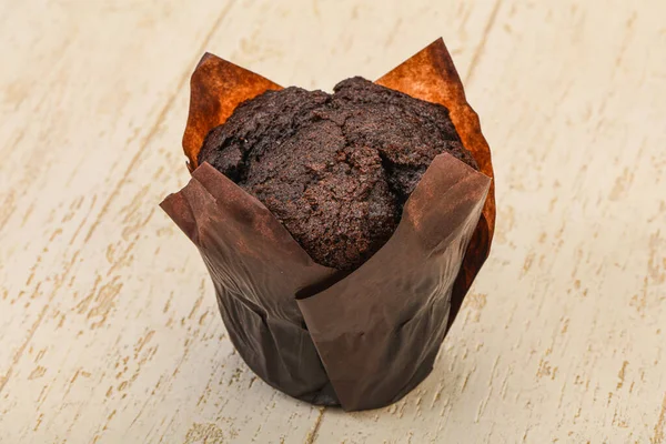 Smaklig Söt Choklad Muffin Snack Bageri — Stockfoto