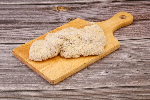 Schnitzel Carne Cerdo Cruda Para Asar —  Fotos de Stock