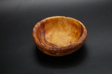 Mutfak için ahşap boş kase.