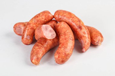 Kıyma ve sosisli, doğal et sosisleri.