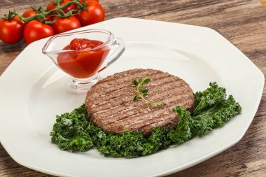 Hamburger için ızgara biftek.