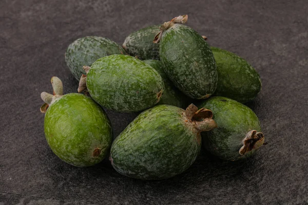 Fruta Orgânica Doce Verde Tropical Feijoa — Fotografia de Stock