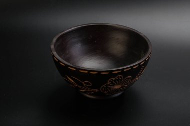 Mutfak için ahşap boş kase.