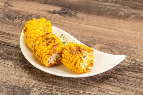 Grilled Hot Corn Oil Salt — Stock Photo, Image