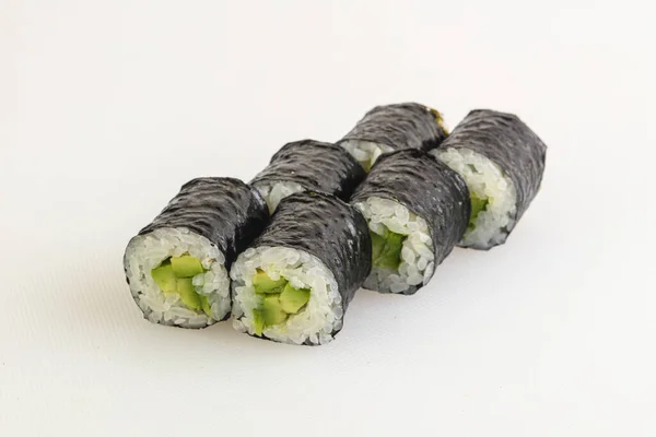 Japanese Traditional Vegan Roll Avocado — Stock Photo, Image