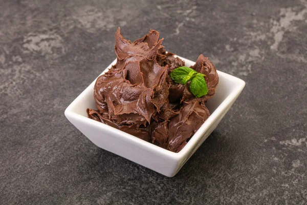 Chocoladepasta Met Nazelnootpasta — Stockfoto