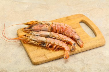 Lezzetli büyük Langoustine deniz ürünleri.