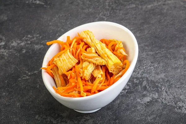 Espárragos Soja Coreanos Con Zanahoria Especias — Foto de Stock