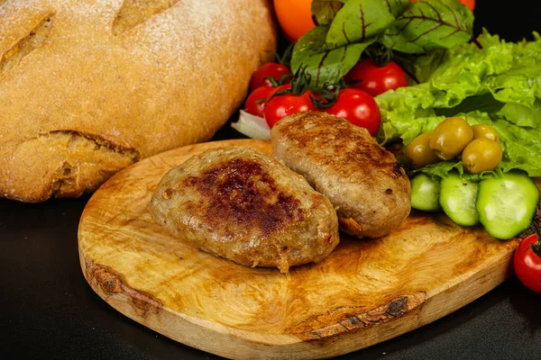 Costoletta Arrosto Fatta Casa Con Carne Macinata — Foto Stock