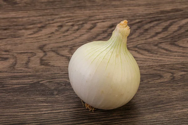 Bílá Zralá Sladká Cibule Zelenina Izolované — Stock fotografie