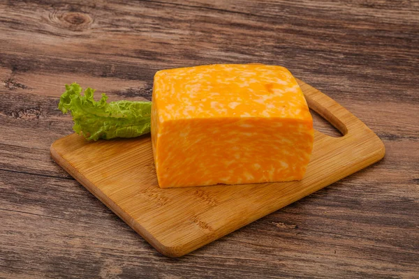 Dairy Marble Cheese Brick Board — Stock Photo, Image