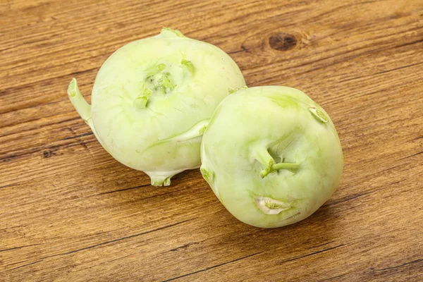 Veganistische Keuken Rauwe Rijpe Koolrabi Kool — Stockfoto