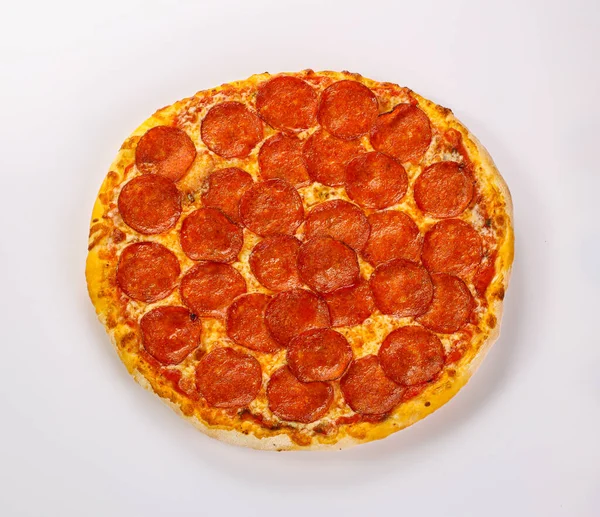 Італійська Традиційна Піца Соусами Пепероні — стокове фото
