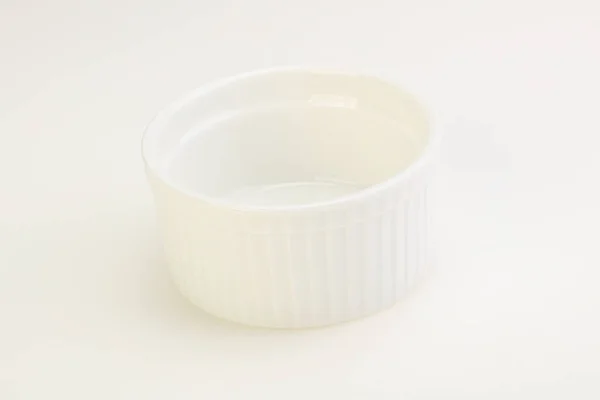 White Proclean Bowl Serving Isolated — Stock Photo, Image