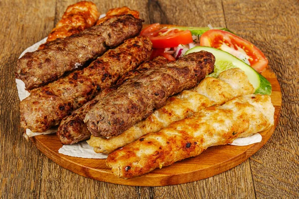 Leckeres Scharfes Hackfleisch Dönerset — Stockfoto