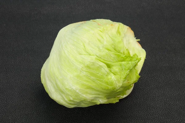 Fresh Ripe Green Iceberg Salad Ready Cooking — Stock Photo, Image