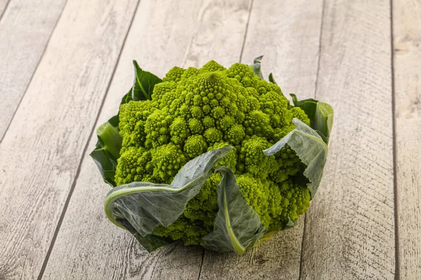 Chutné Vegan Organické Potraviny Romanesco Zelí — Stock fotografie