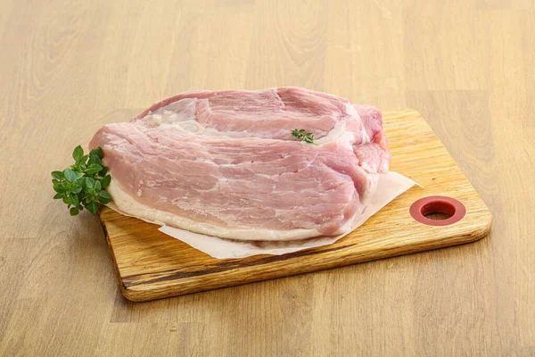 Pièce Viande Porc Crue Pour Cuisson — Photo