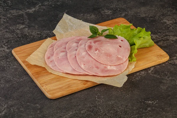 Aufgeschnittener Schweinefleisch Snack Über Bord — Stockfoto