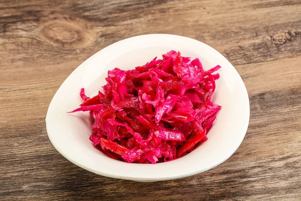 Marinated Red Cabbage Beetroot Bowl — Stock Photo, Image