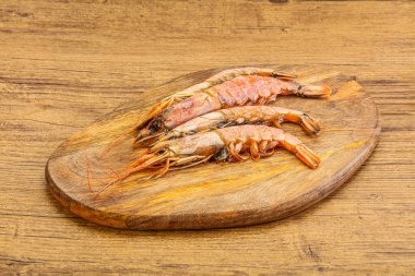 Lezzetli büyük Langoustine deniz ürünleri.