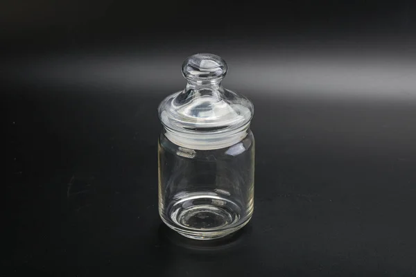 Empty Glass Jar Lid Isolated — Stock Photo, Image