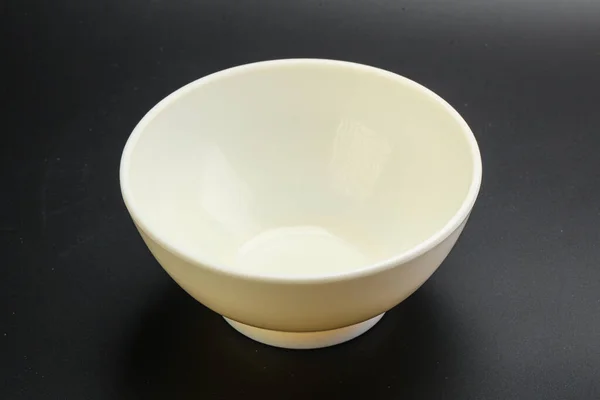 White Proclean Bowl Serving Black — Stock Photo, Image