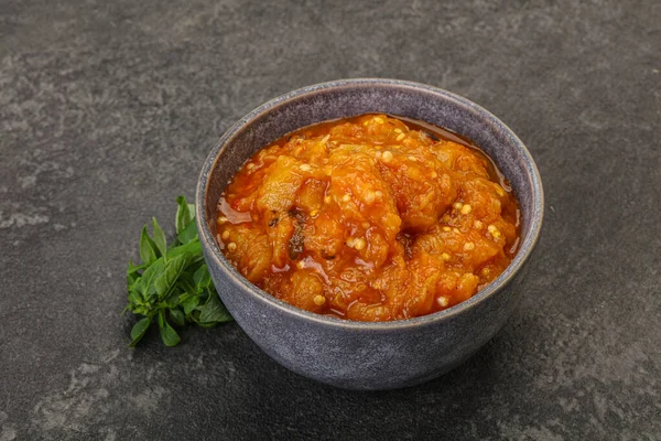 Kaukasische Küche Mangalsalat Mit Gegrilltem Gemüse — Stockfoto