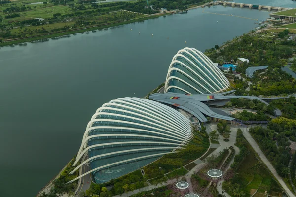 Uitzicht op singapore stad skyline — Stockfoto